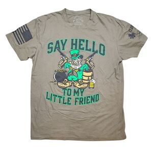 Grunt Style Leprechaun “Say Hello to My Little Friend” Tee | Men’s Large | Club